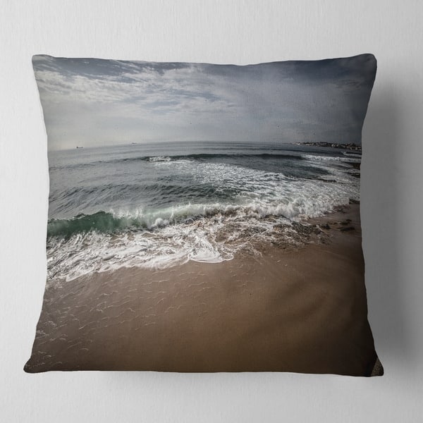 Shop Designart Soft Waves Of Sea On Sandy Beach Seashore Throw