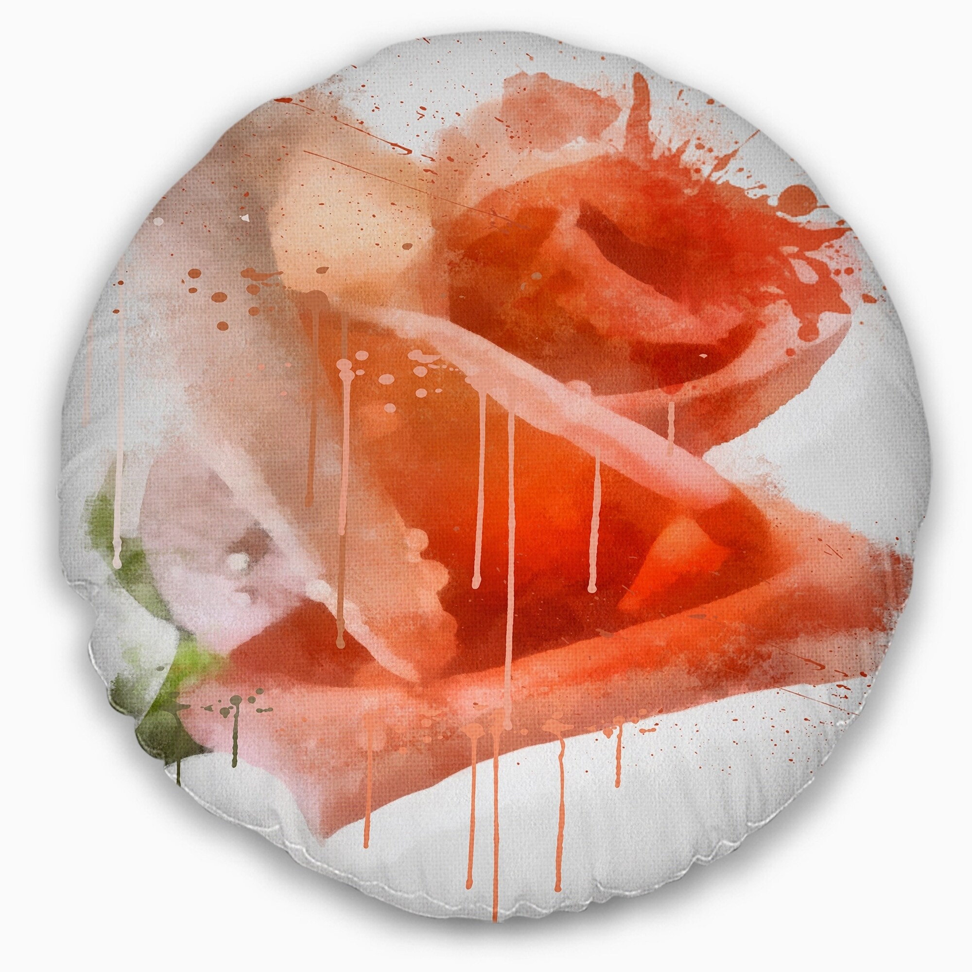 Sofa Throw Pillow 18 in x 18 in in Designart CU13679-18-18 Red Rose Painting with Splashes Floral Cushion Cover for Living Room Insert Printed On Both Side Sofa Throw Pillow 18 in x 18 in in Designart CU13679-18-18 Red Rose Painting with Splashes Floral Cushion Cover for Living Room Insert Printed On Both Side