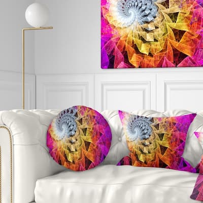 Designart 'Colorful Spiral Kaleidoscope' Abstract Throw Pillow