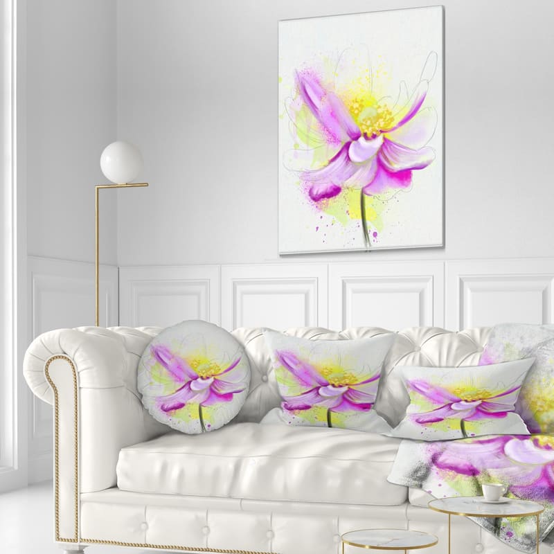 Designart 'Beautiful Purple Flower with Yellow' Flowers Throw ...