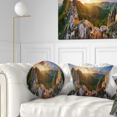 Designart 'Panorama Mountains Slovakia' Landscape Printed Throw Pillow