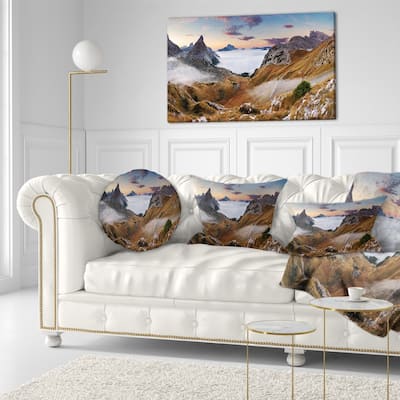 Designart 'Beautiful Summer Panorama' Landscape Printed Throw Pillow