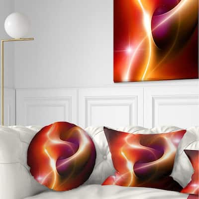 Designart 'Abstract Warm Red Fractal Design' Abstract Throw Pillow