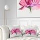 Designart 'Hand drawn Pink Rose Watercolor' Floral Throw Pillow ...