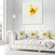 Designart 'Wonderful Yellow Lily Flower Sketch' Floral Throw Pillow ...