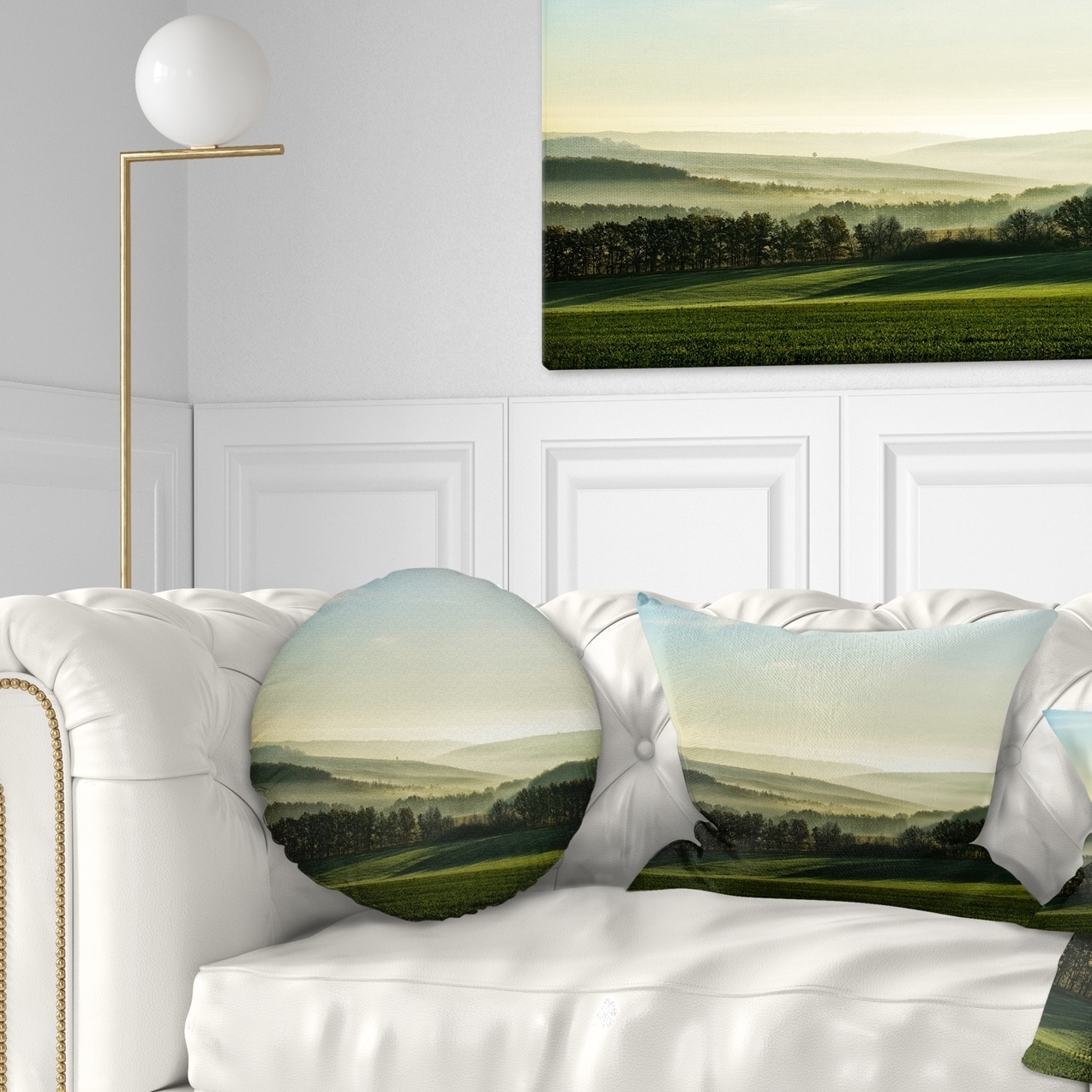 Designart 'Fogs on Western Ghats Hills' Landscape Printed Throw Pillow -  Bed Bath & Beyond - 20951854