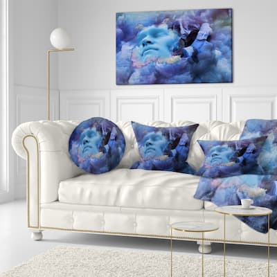 Designart 'Game Of Dream Woman Sleeping' Abstract Throw Pillow