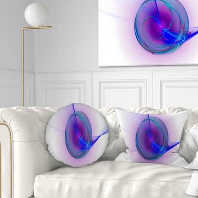 Designart 'Abstract Blue Fractal Design' Abstract Throw Pillow
