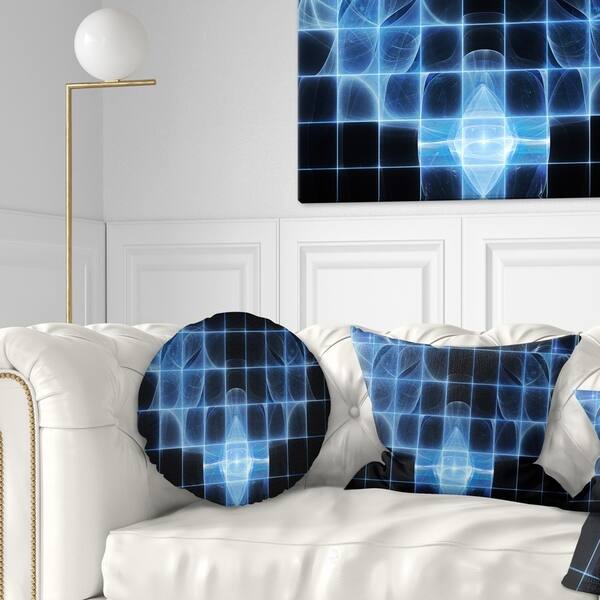Designart Bright Blue Bat On Radar Screen Abstract Throw Pillow On Sale Overstock 20952629