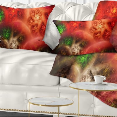 Designart 'Red Magic Stormy Sky' Abstract Throw Pillow