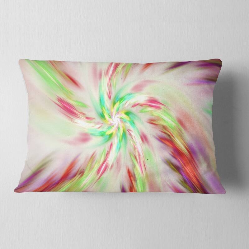 Designart 'Exotic Multi Color Spiral Flower' Abstract Throw Pillow
