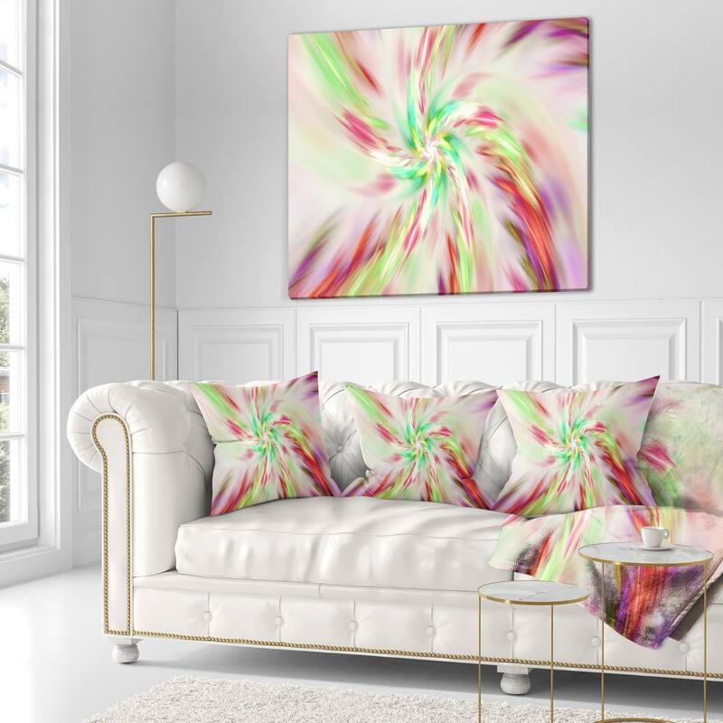 Designart 'Exotic Multi Color Spiral Flower' Abstract Throw Pillow