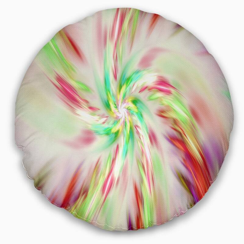 Designart 'Exotic Multi Color Spiral Flower' Abstract Throw Pillow