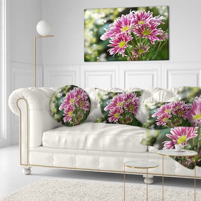 Designart 'Purple Chrysanthemum Flower' Floral Throw Pillow