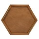 Halsey Hexagon Decorative Wood Tray with Polished Metal Handles - Thumbnail 9