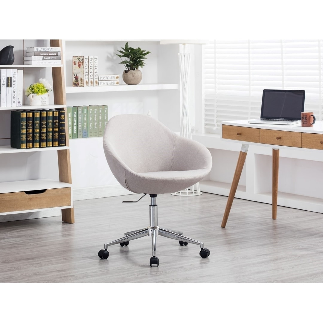 Upholstered Desk Chair With Wheels / Porthos Home Upholstered Office
