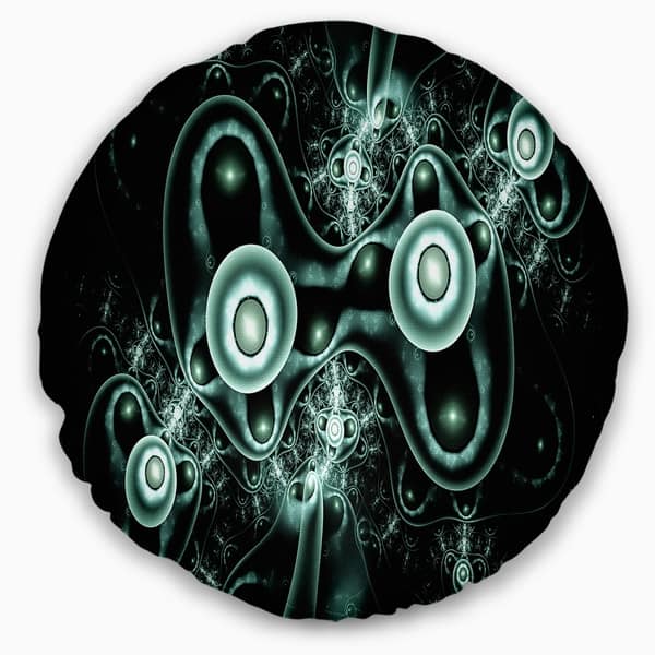 Designart Blue On Black 3d Surreal Design Abstract Throw Pillow Overstock 20953714