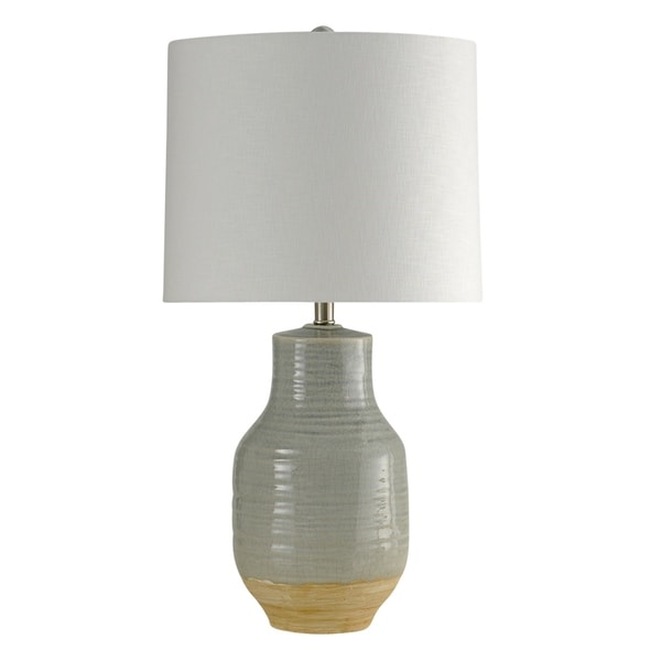 gray ceramic table lamp