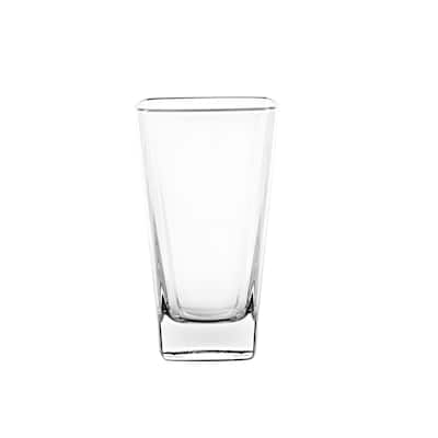 Majestic Gifts Glass Hiball Tumblers- Square-13.5oz- S/6