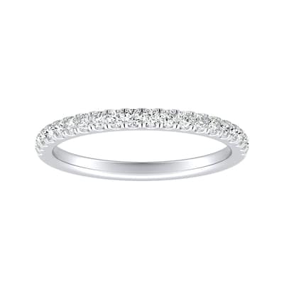 Auriya 1/3ctw Classic Round Diamond Wedding Band Platinum