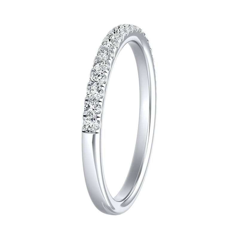 Auriya 1/3ctw Classic Round Diamond Wedding Band Platinum