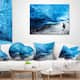 Designart 'Glacier Ice Cave of Iceland' Landscape Printed Throw Pillow ...