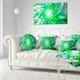 Designart 'Large Green Alien Fractal Flower' Floral Throw Pillow - Bed ...