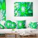 Designart 'Large Green Alien Fractal Flower' Floral Throw Pillow - Bed ...