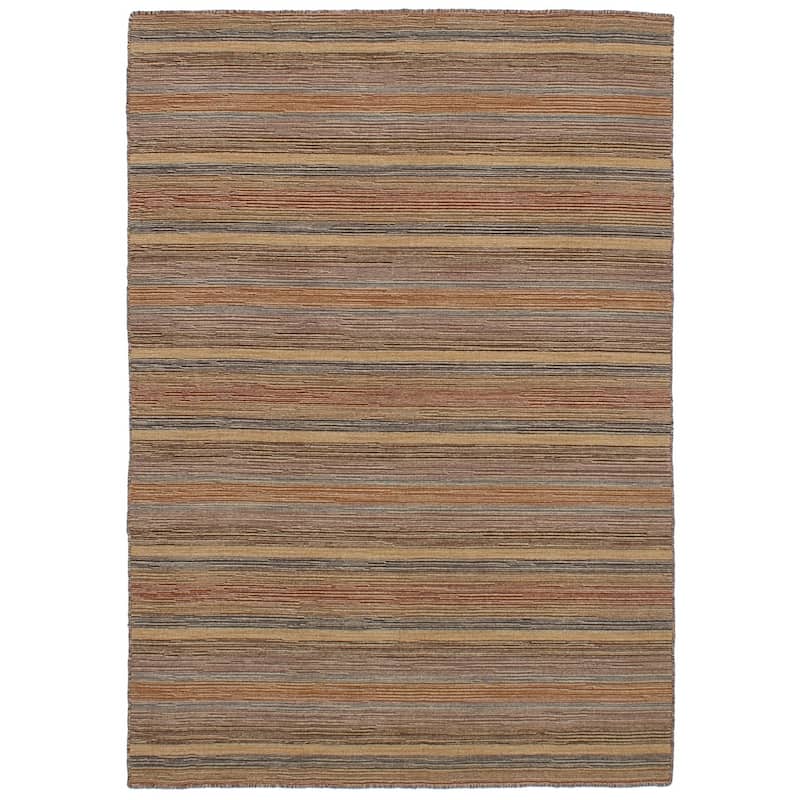 Flat-weave Manhattan Blue, Red Wool Kilim