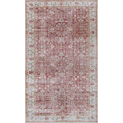 eCarpetGallery Hand-knotted Melis Vintage Red Wool Rug (4'9 x 8'2) - 4'9 x 8'2