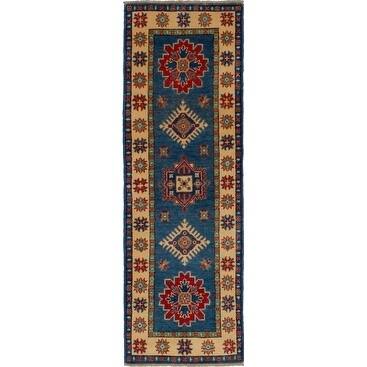 eCarpetGallery Hand-knotted Finest Gazni Blue Wool Rug (2'0 x 5'10) - 2'0 x 5'10