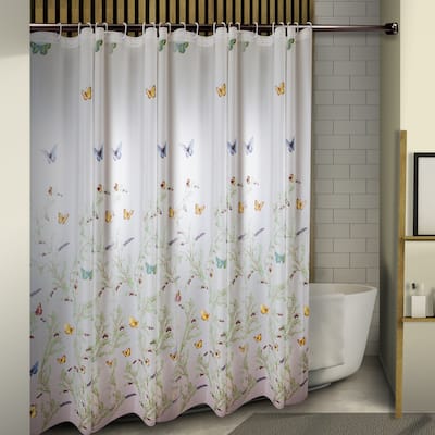 InStyleDesign Butterflies Shower Curtain 71" x 71"