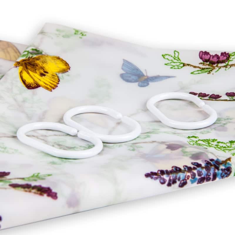 InStyleDesign Butterflies Shower Curtain 71" x 71"