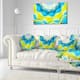 Designart 'Blue Yellow Spiral Snake Skin' Floral Throw Pillow - Bed ...