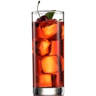 Italian Highball Glasses 6pc Clear Heavy Base Tall Bar Drinking Glass for Water, Juice, Beer, Wine, Whiskey and Cocktails 13 Oz.. Opens flyout.