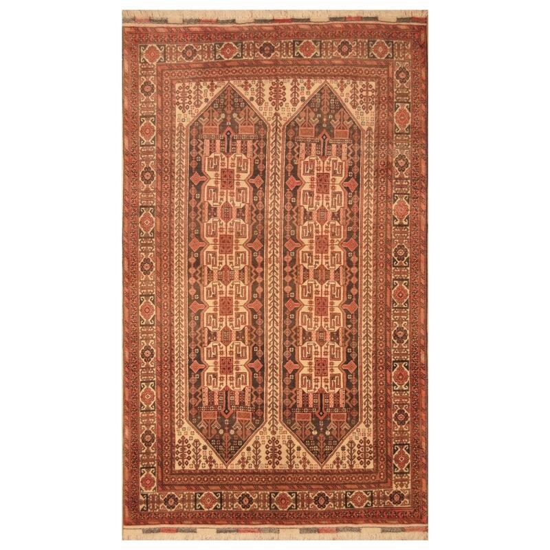 Handmade One-of-a-Kind Turkoman Wool Rug (Afghanistan) - 4'9 x 8'1