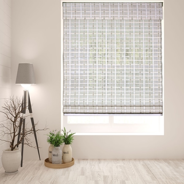 Arlo Blinds Cordless Whitewash Bamboo Shade