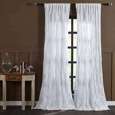 Cottage Home Ashton White Single Curtain Panel - 50" w x 96" l