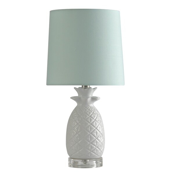 blue lamp white shade