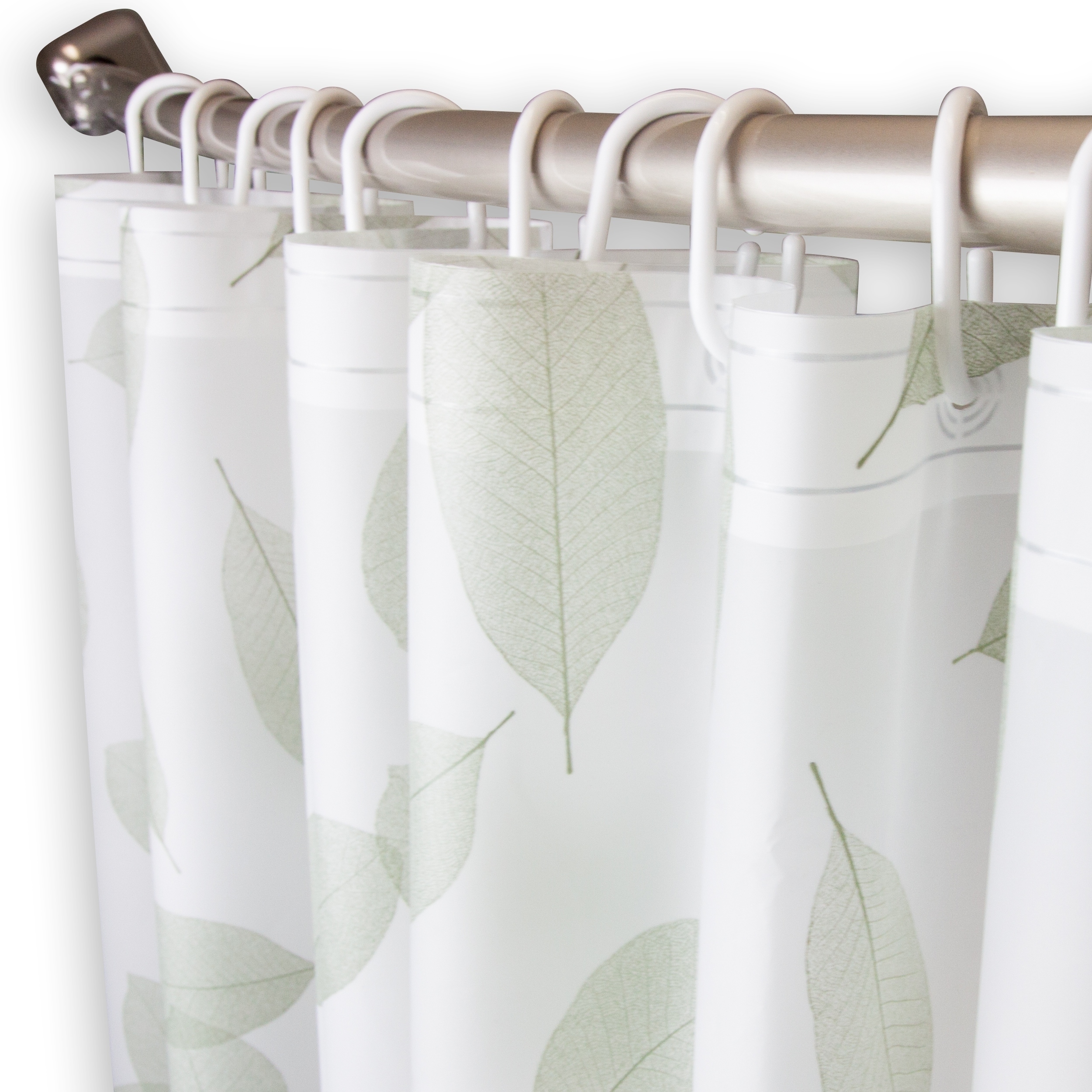 Details about   Pink wall with green leaves Shower Curtain Bathroom Decor Fabric & 12hooks 71" 