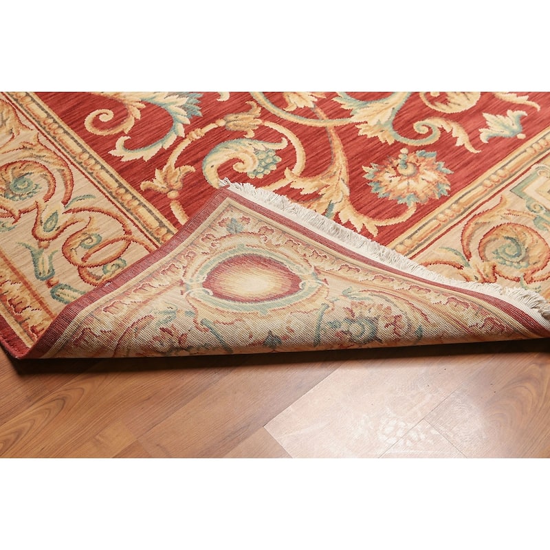 French Savonnerie Full Pile Traditional Hand Knotted Area Rug (9'x12') - 9' x 12'