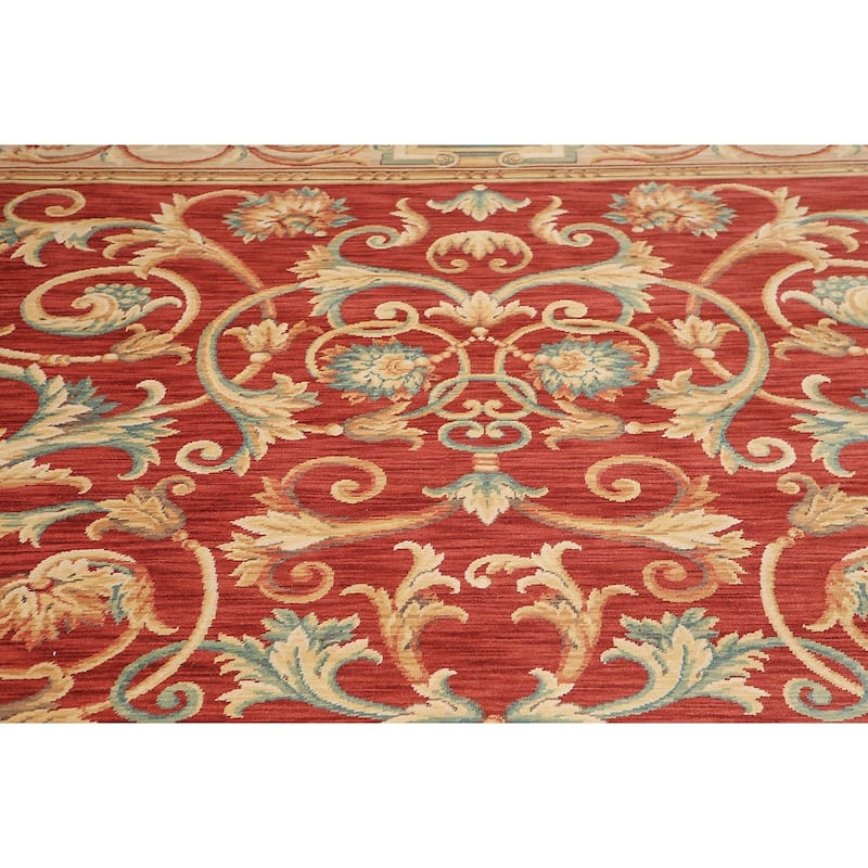 French Savonnerie Full Pile Traditional Hand Knotted Area Rug (9'x12') - 9' x 12'