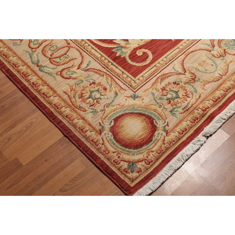 French Savonnerie Full Pile Traditional Hand Knotted Area Rug (9'x12') - 9' x 12'