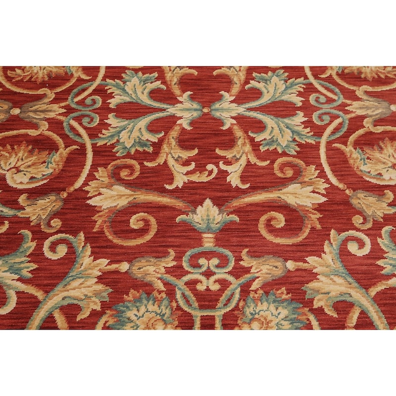 French Savonnerie Full Pile Traditional Hand Knotted Area Rug (9'x12') - 9' x 12'