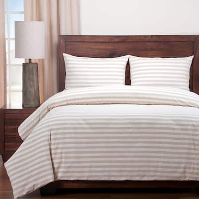 Siscovers Cotton Blend Farmhouse Stripe Duvet and Shams Set
