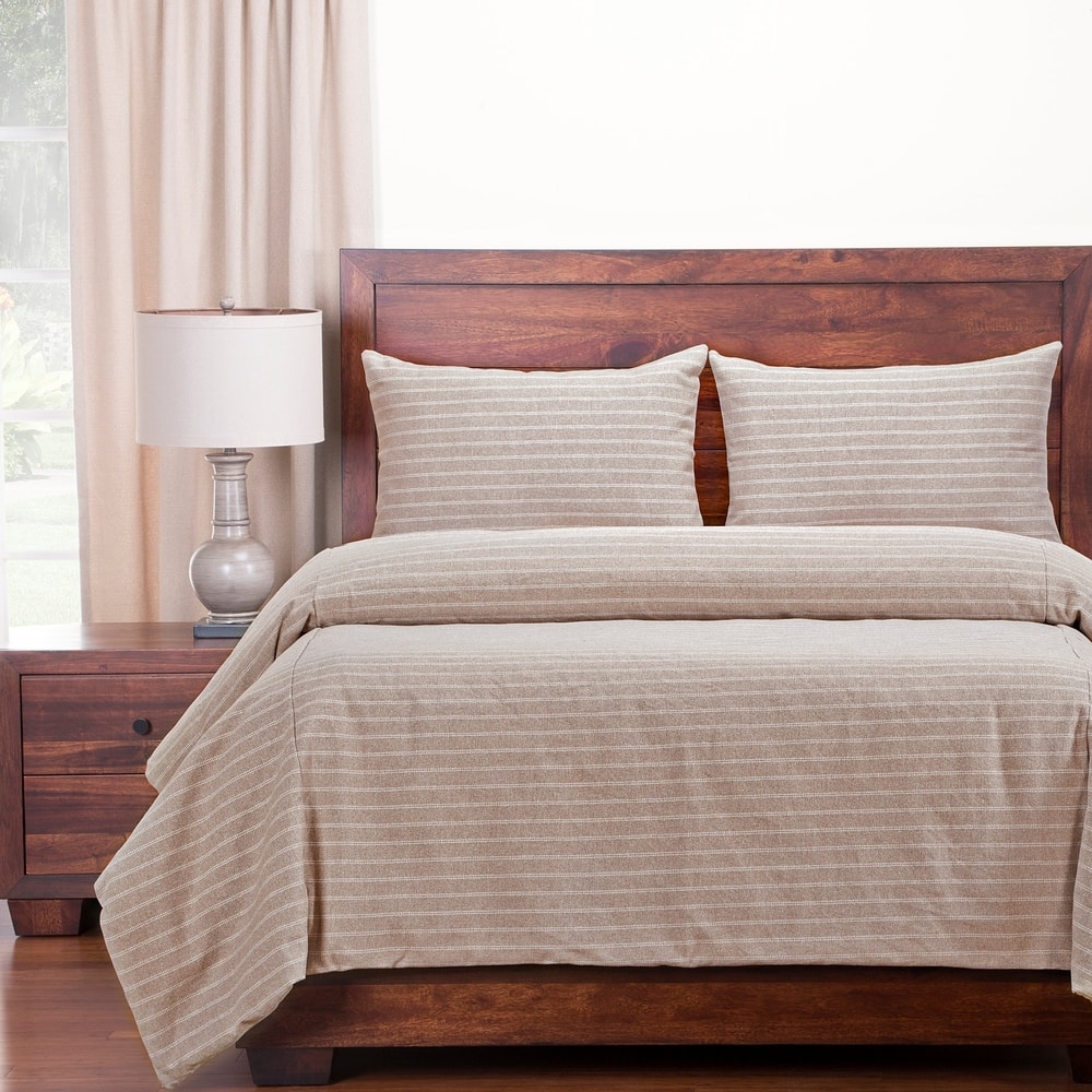 Siscovers Ticked Stripe Modern Farmhouse Duvet and Shams Set