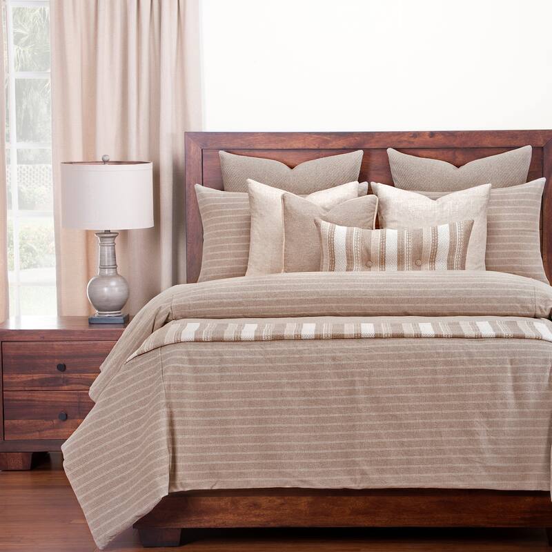 Siscovers Ticked Stripe Modern Farmhouse Duvet and Shams Set