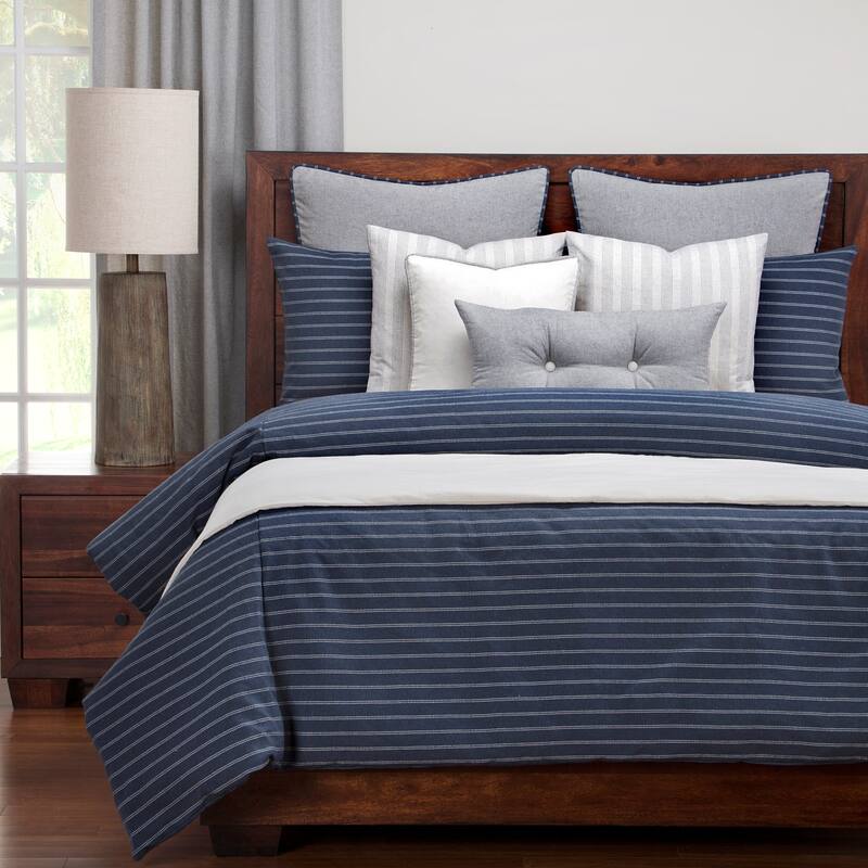 Siscovers Ticked Stripe Modern Farmhouse Duvet and Shams Set