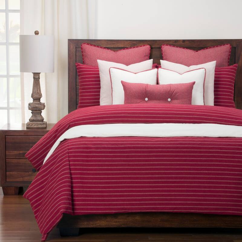 Siscovers Ticked Stripe Modern Farmhouse Duvet and Shams Set