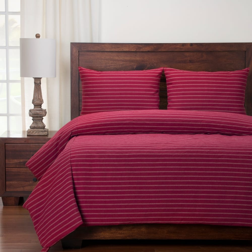 Siscovers Ticked Stripe Modern Farmhouse Duvet and Shams Set